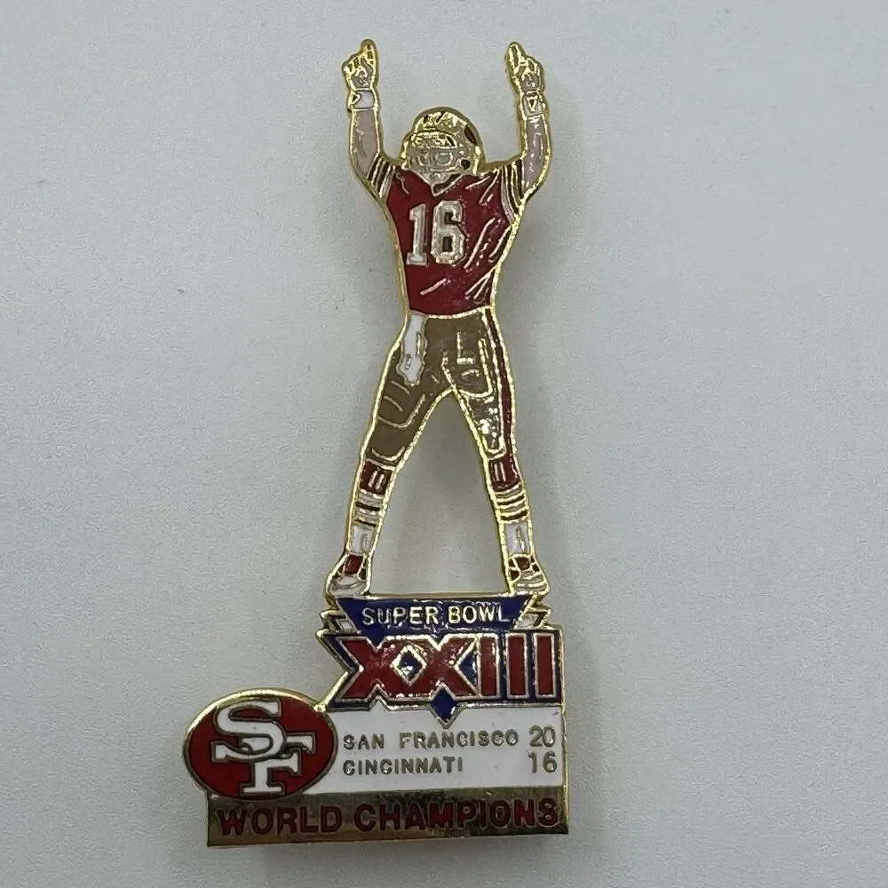 Vintage NFL 49ers Joe Montana Super Bowl XXIII Lapel Pin - RARE 1 of 500